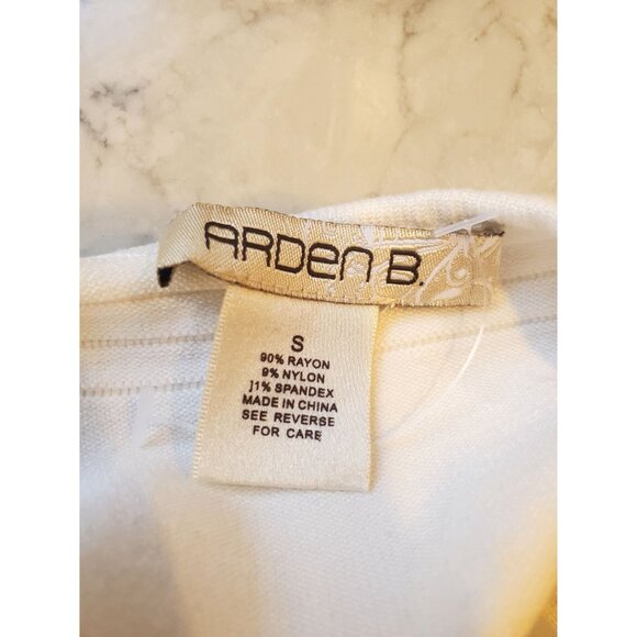 Vintage Arden B White Textured Ribbed Bodycon Sleeveless Mini Dress Small - Picture 8 of 8